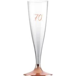 70-års Champagneglas Flergångs Roseguld