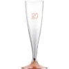 80-års Champagneglas Flergångs Roseguld