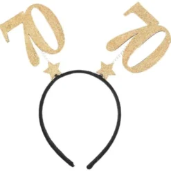 70 Års Diadem Glitter Guld