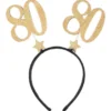 80 Års Diadem Glitter Guld