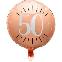 50 Års Folieballong Birthday Party Roseguld