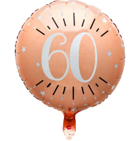 60 Års Folieballong Birthday Party Roseguld