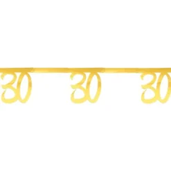 30 års Girlang Metallic Guld