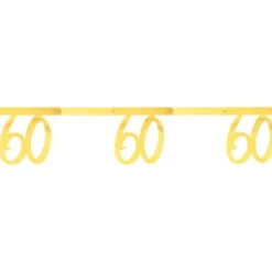 60 års Girlang Metallic Guld