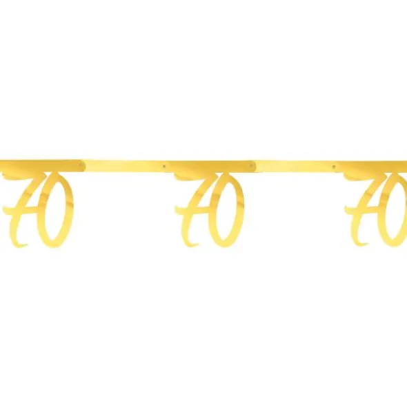 70 års Girlang Metallic Guld