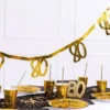 80 års Girlang Metallic Guld