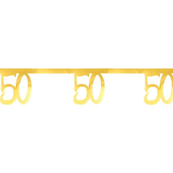 50 års Girlang Metallic Guld