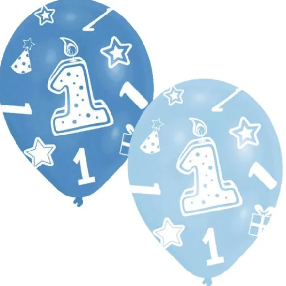 1-Års Kalas Ballonger Metallic Blå
