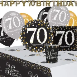 70-års Kalas Sparkling Celebration Kit 8 Pers