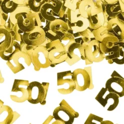 50-års Konfetti Metallic Guld