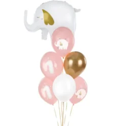 1 års Latexballonger Elefant Ljusrosa Mix