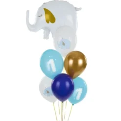1 Års Latexballonger Elefant Ljusbla 50-pack