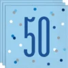 50 Års Servetter Blå