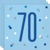 70 Års Servetter Blå