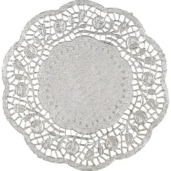 Runda Tårtpapper Silver 21 cm