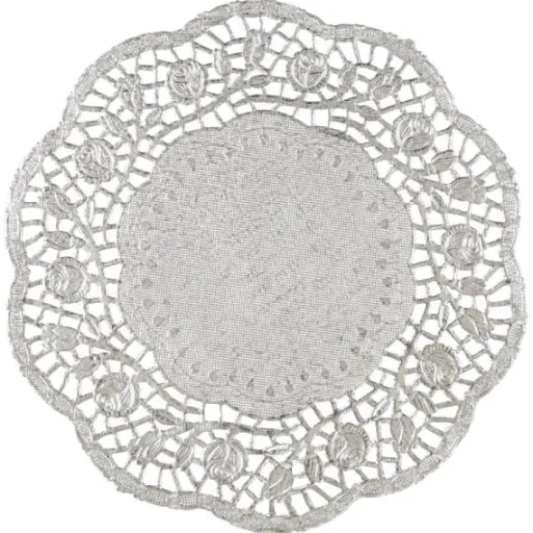 Runda Tårtpapper Silver 21 cm