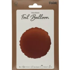Rund Folieballong Chokladbrun Matt