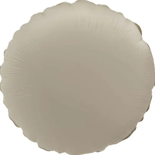 Rund Folieballong Creamy Latte Matt