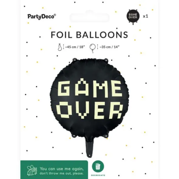 Rund Folieballong Game Over