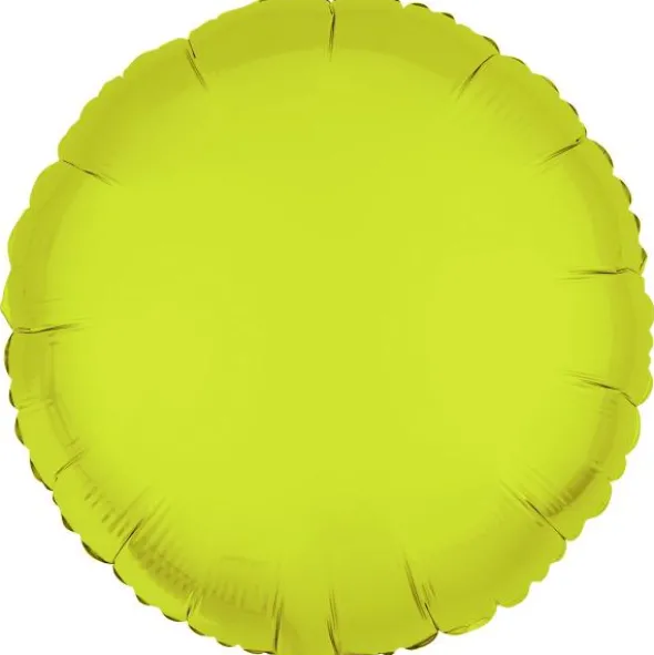 Rund Folieballong Neongul