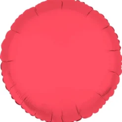 Rund Folieballong Neonröd