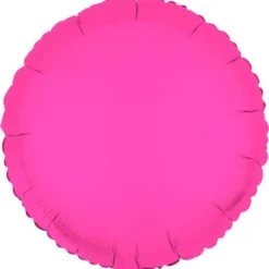 Rund Folieballong Neonrosa