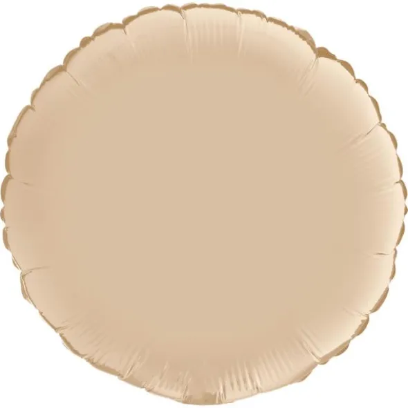 Rund Folieballong Satin Cream