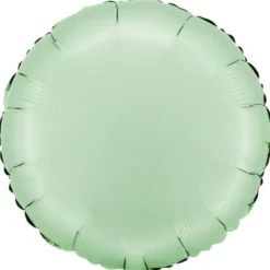 Rund Folieballong Satin Glazed Mint