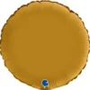 Rund Folieballong Satin Guld