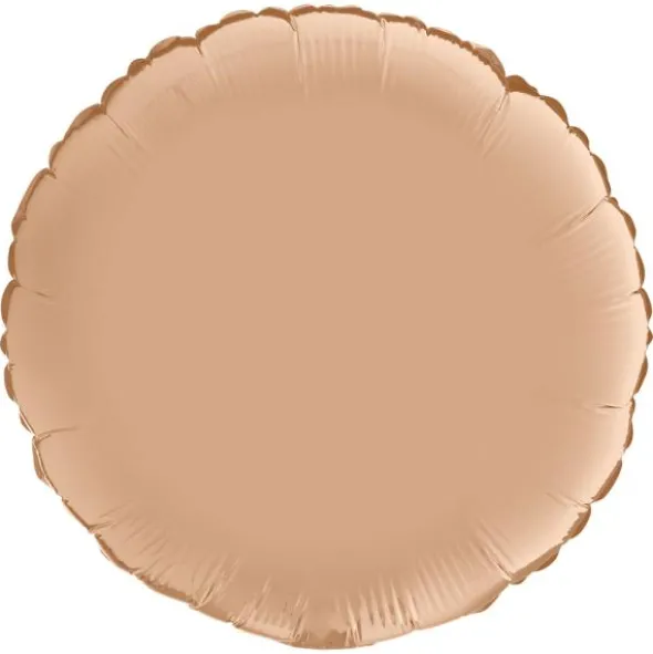 Rund Folieballong Satin Nude