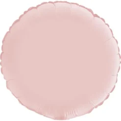 Rund Folieballong Satin Pastellrosa