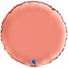 Rund Folieballong Satin Roseguld