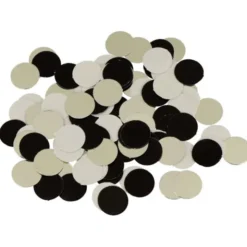 Rund Konfetti Svart/Krämvit/Krämgul 100-pack