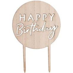 Rund Tårtdekoration Happy Birthday