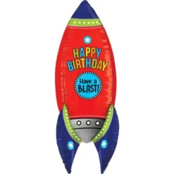 Rymdraket Ballong Happy Birthday
