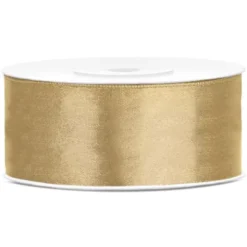 Satinband Ljus Guld 25 mm