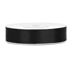 Satinband Svart