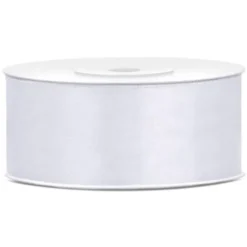 Satinband Vit 25 mm