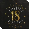 Servetter 18 År Birthday Party Guld