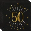 Servetter 50 År Birthday Party Guld