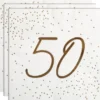 Servetter 50 år Guld med Prickar 16-pack