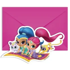 Shimmer och Shine Glitter Friends Inbjudningskort