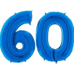 Sifferballong 60 Blå