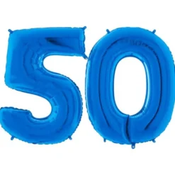 Sifferballong 50 Blå