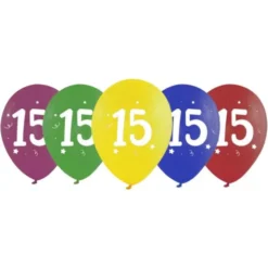 Sifferballonger 15 Färgmix