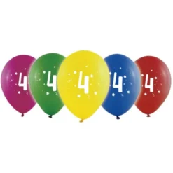 Sifferballonger 4 Färgmix