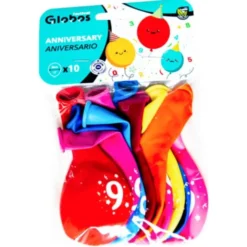 Sifferballonger 6 Färgmix