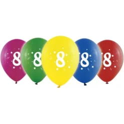 Sifferballonger 8 Färgmix