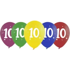 Sifferballonger 10 Färgmix