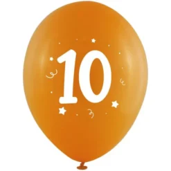 Sifferballonger 10 Färgmix